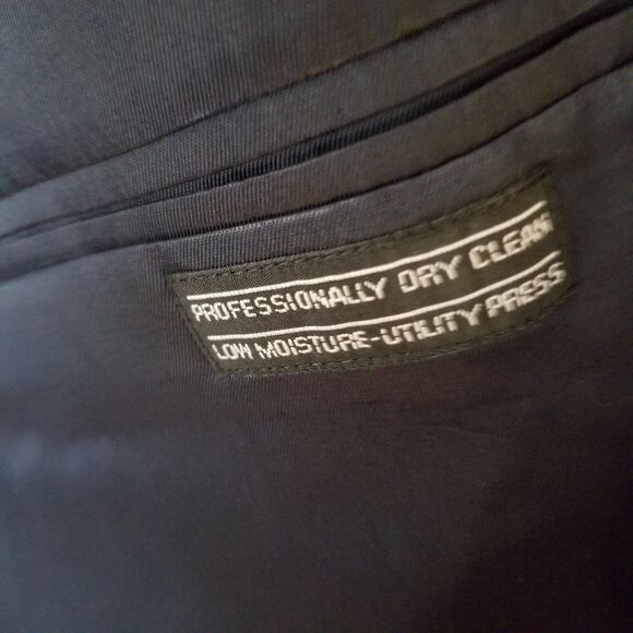 Vintage David Taylor wool blend blazer navy size 50B - Picture 9 of 12